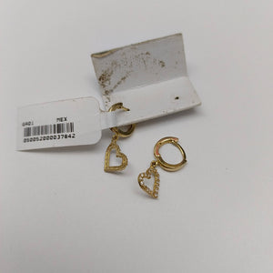 ARETES FIG CORAZON C CIRCONIAS 10K 1.8 GR (NUEVO)