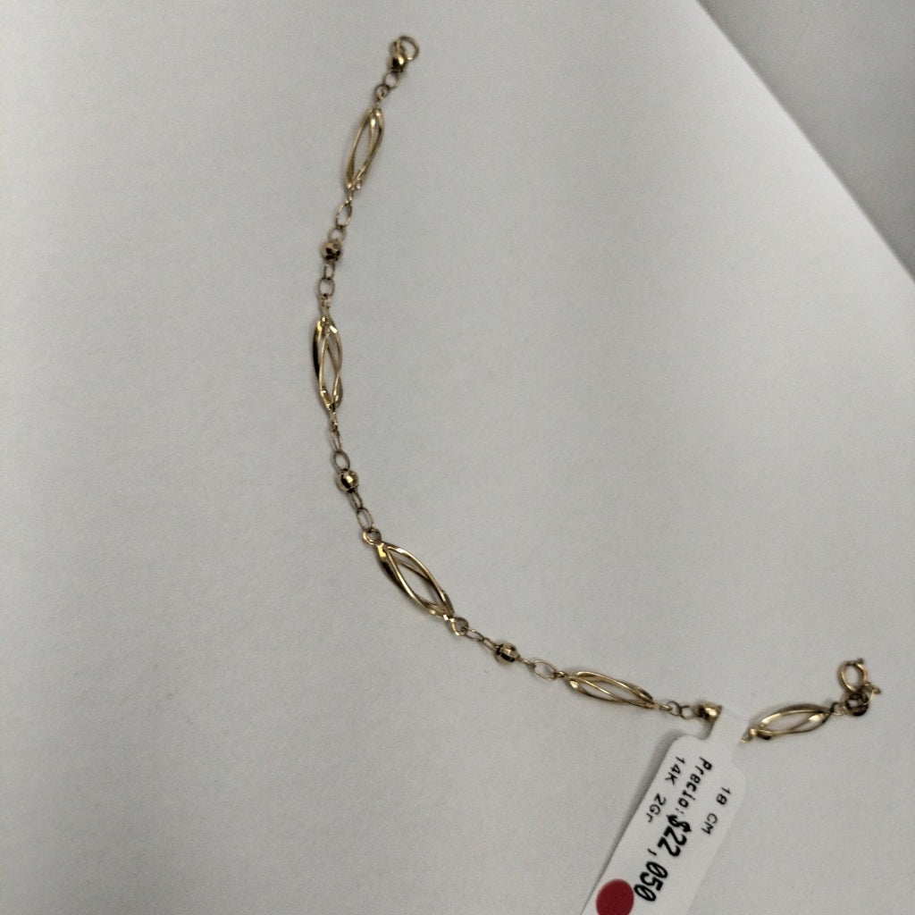 PULSERA ESPECIAL 14K 18 CM 2 GR (NUEVO)