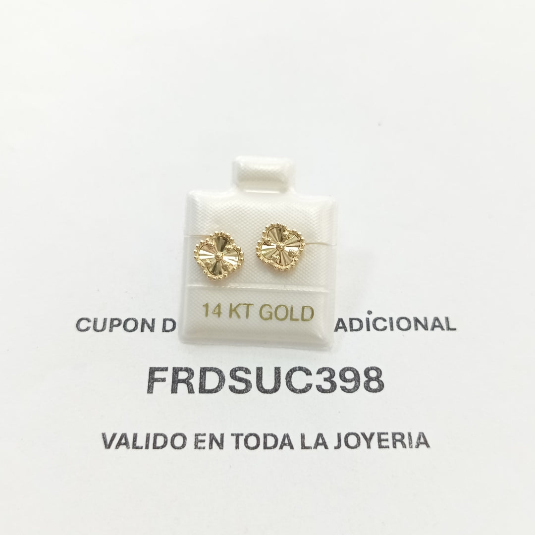 BROQUELES ORO 14K 1.6 (NUEVO)