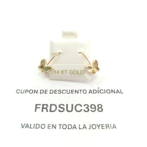 BROQUELES ORO 14K 1.7 (NUEVO)
