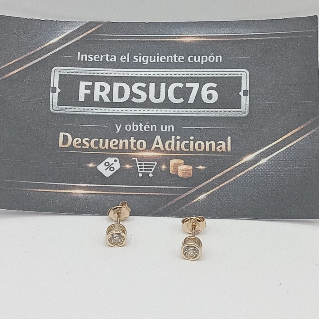 BROQUELES ORO 14K 1.2 (NUEVO)