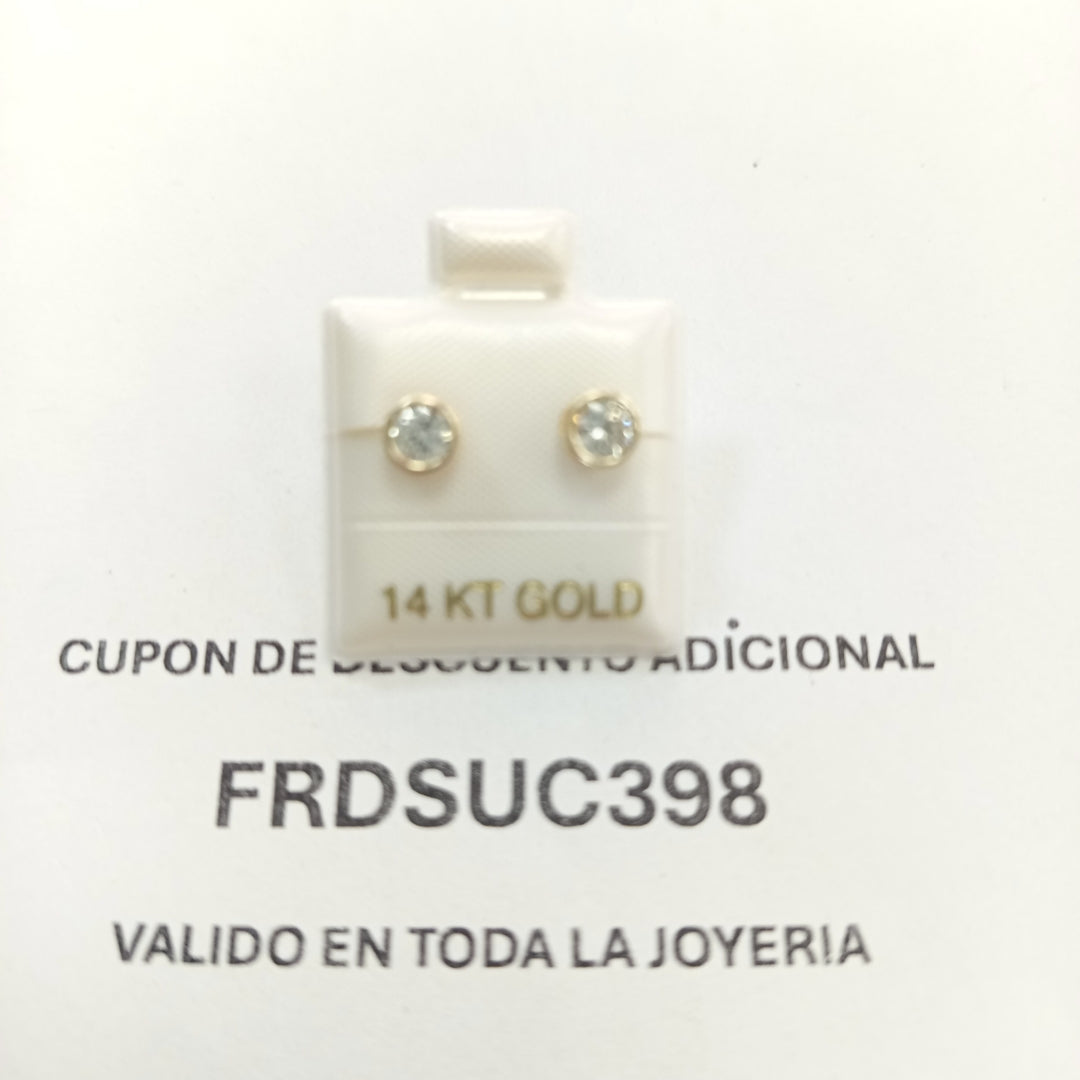 BROQUELES ORO 14K 1.2 (NUEVO)