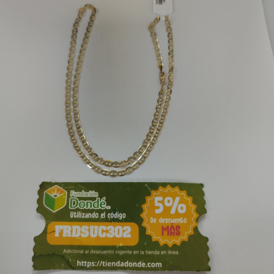 CADENAS TEJIDO MARINERA ORO 14K 55 CM 7.9 GR (NUEVO)