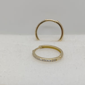 ARETES ARRACADAS C CIRCONIAS 14K 2 GR (NUEVO)