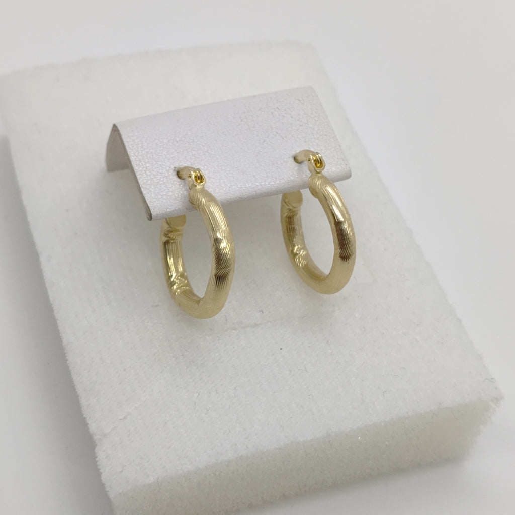 ARETES TEJIDO ARRACADAS CON DISEÑO 14K 2.6 GR (NUEVO)