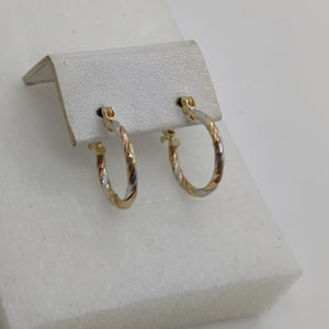 ARETES ARRACADAS COMBINADAS 14K 2 GR (NUEVO)