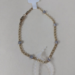 PULSERA ESPECIAL C FLORES 14K 18 CM 2.9 GR (NUEVO)