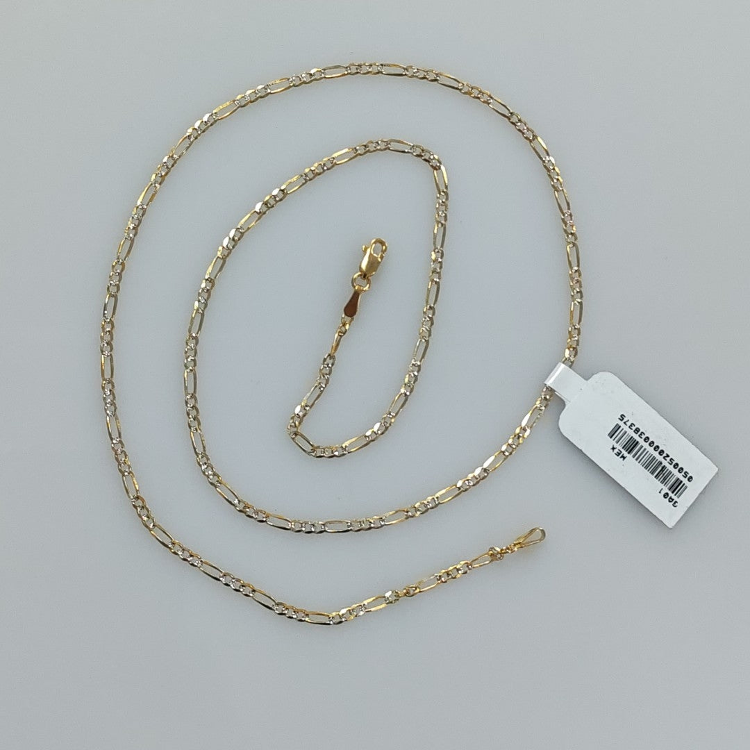 CADENA 3X1 DIAMANTADA 14K 55 CM 4.8 GR (NUEVO)