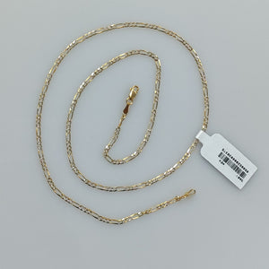 CADENA 3X1 DIAMANTADA 14K 55 CM 4.8 GR (NUEVO)