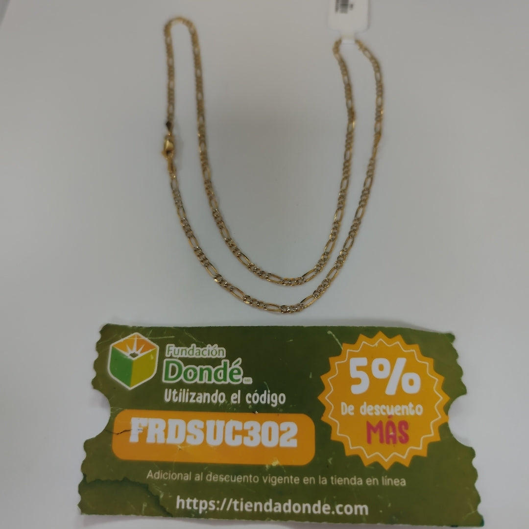 CADENAS TEJIDO 3X1 DIAMANTADA ORO 14K 55 CM 4.4 GR (NUEVO)
