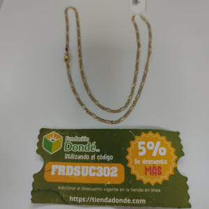 CADENAS TEJIDO 3X1 DIAMANTADA ORO 14K 55 CM 4.4 GR (NUEVO)