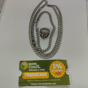 ANILLO, CADENA, PULSERA PLATA 47.3 GRMS (SEMINUEVO)