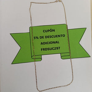 CADENA ORO COMBINADO 10 K 1,70 GRMS (SEMINUEVO)