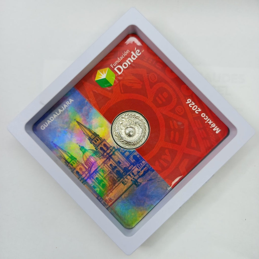 OTRAS ALHAJAS PLATA LEY 925 MEDALLA CONMEMORATIVA FRD FÚTBOL MOTIVO QUETZALCÓATL PLATA .925 11.92 GR (NUEVO)