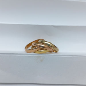 ANILLO ORO COMBINADO 14 K 9,50 GRMS (SEMINUEVO)