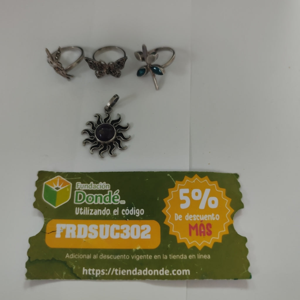 ANILLITO, DIJE PLATA 13.9 GRMS (SEMINUEVO)