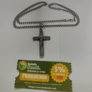 CADENA, CRUCIFIJO PLATA 37 GRMS (SEMINUEVO)