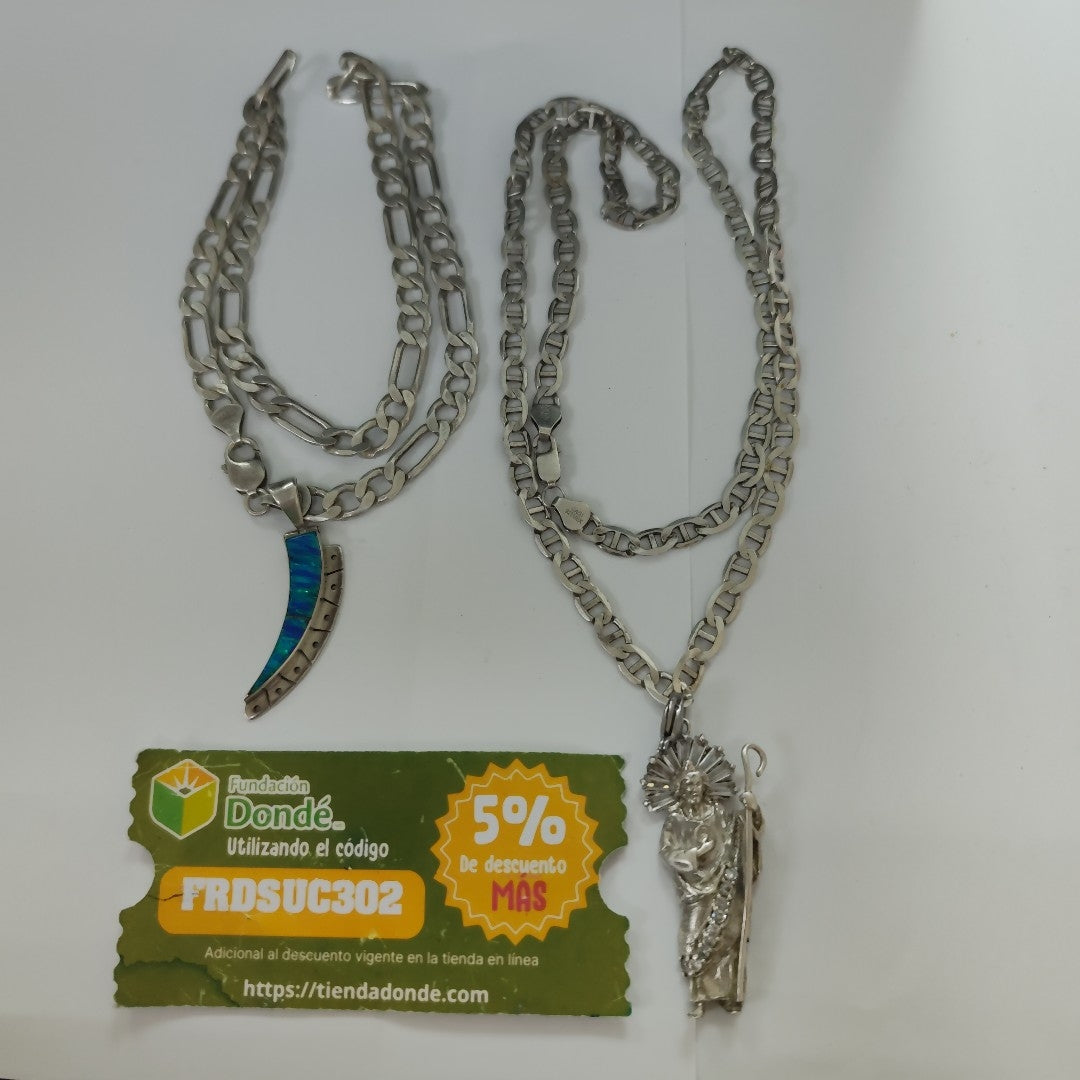 CADENA, DIJE PLATA 95.2 GRMS (SEMINUEVO)