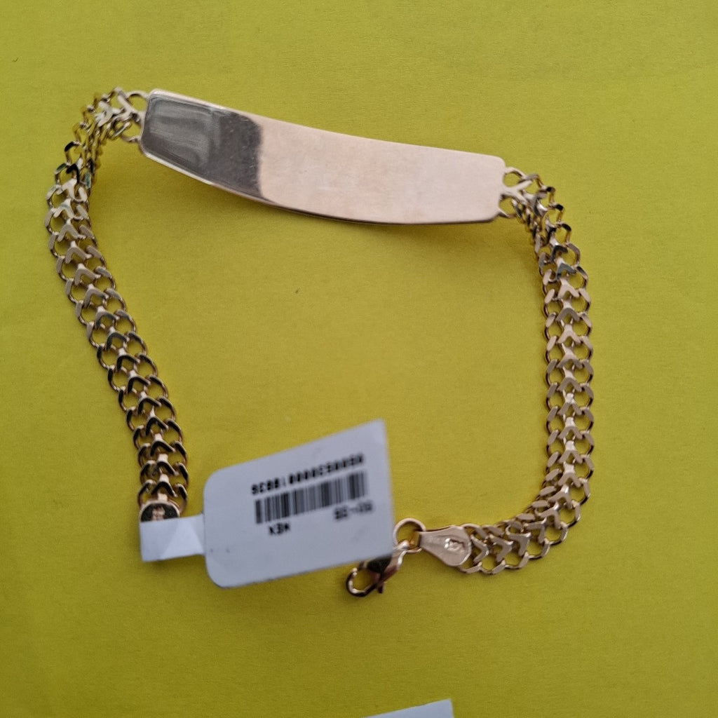 PULSERA TEJIDO ESCLAVA CHINO 14K 21 CM 10.3 GR (NUEVO)