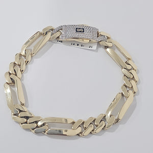 PULSERA CABALLERO MONACO ORO 14K 14.9 (NUEVO)