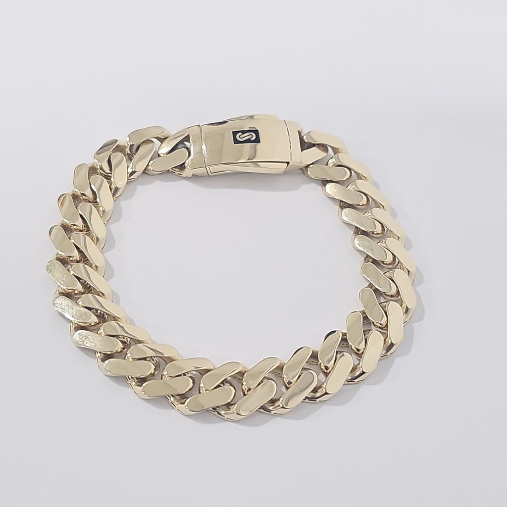 PULSERA CABALLERO MONACO ORO 14K 17.4 (NUEVO)