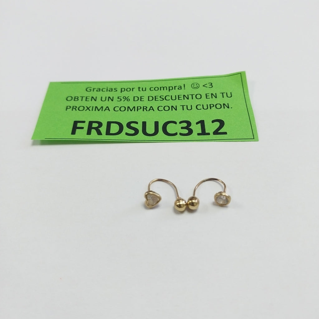 ARETES PAR ORO 14 K 0.5 GRMS (SEMINUEVO)
