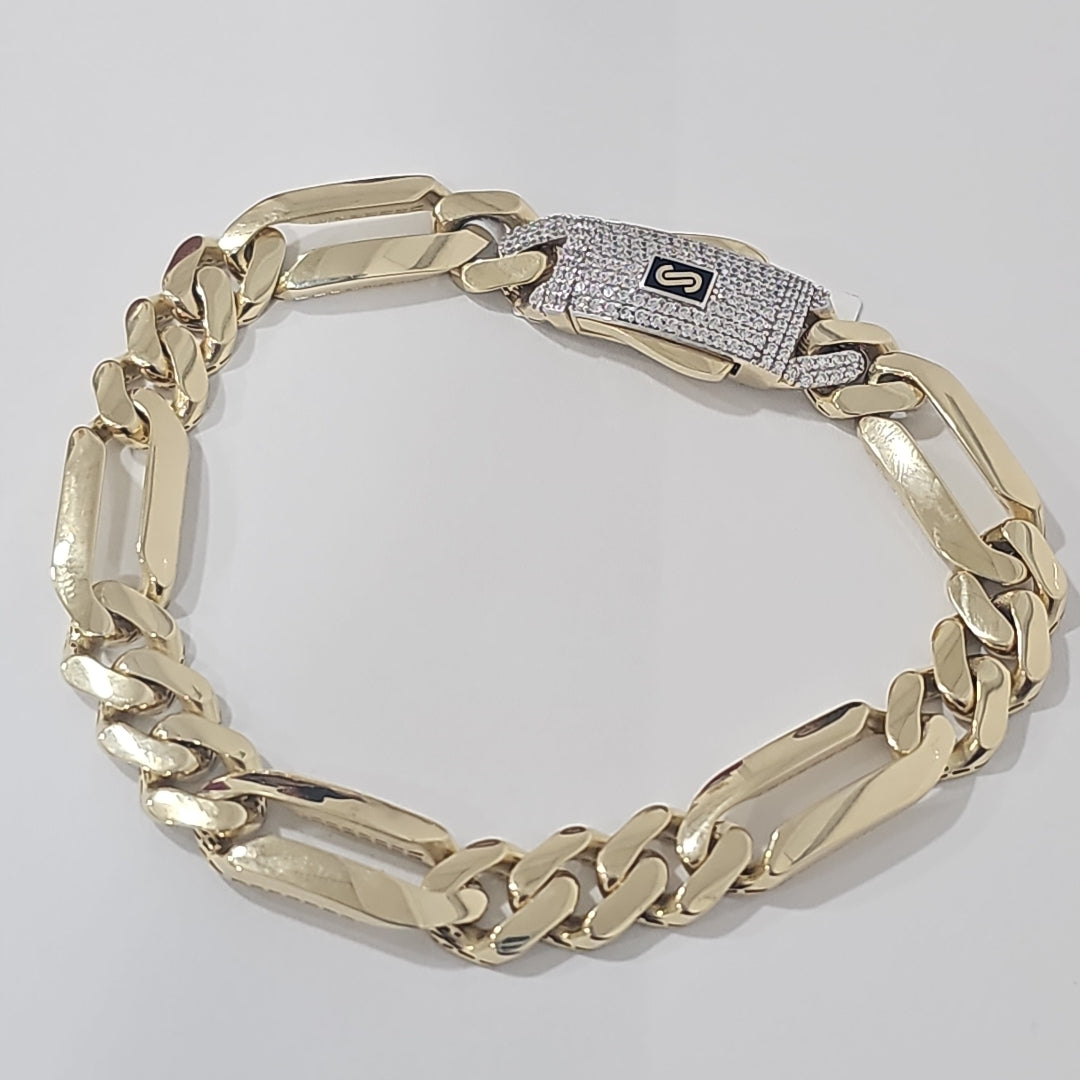 PULSERA CABALLERO MONACO ORO 14K 14.9 (NUEVO)