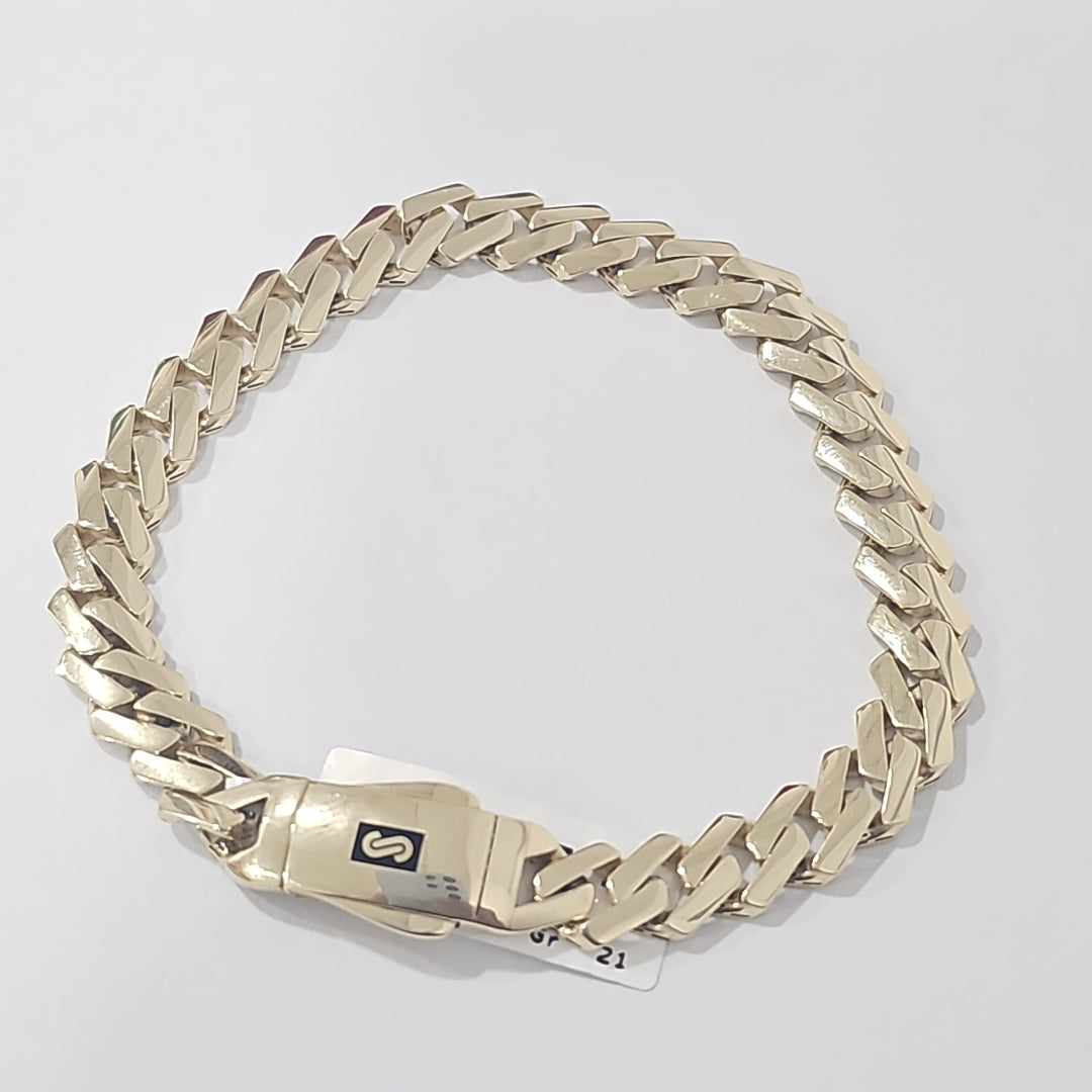 PULSERA CABALLERO MONACO ORO 14K 10.5 (NUEVO)
