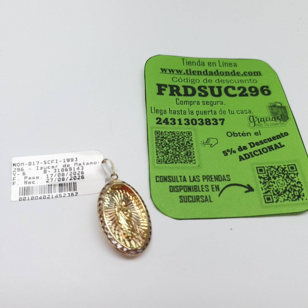 MEDALLA RELIGIOSA ORO 14 K 1.6 GRMS (SEMINUEVO)