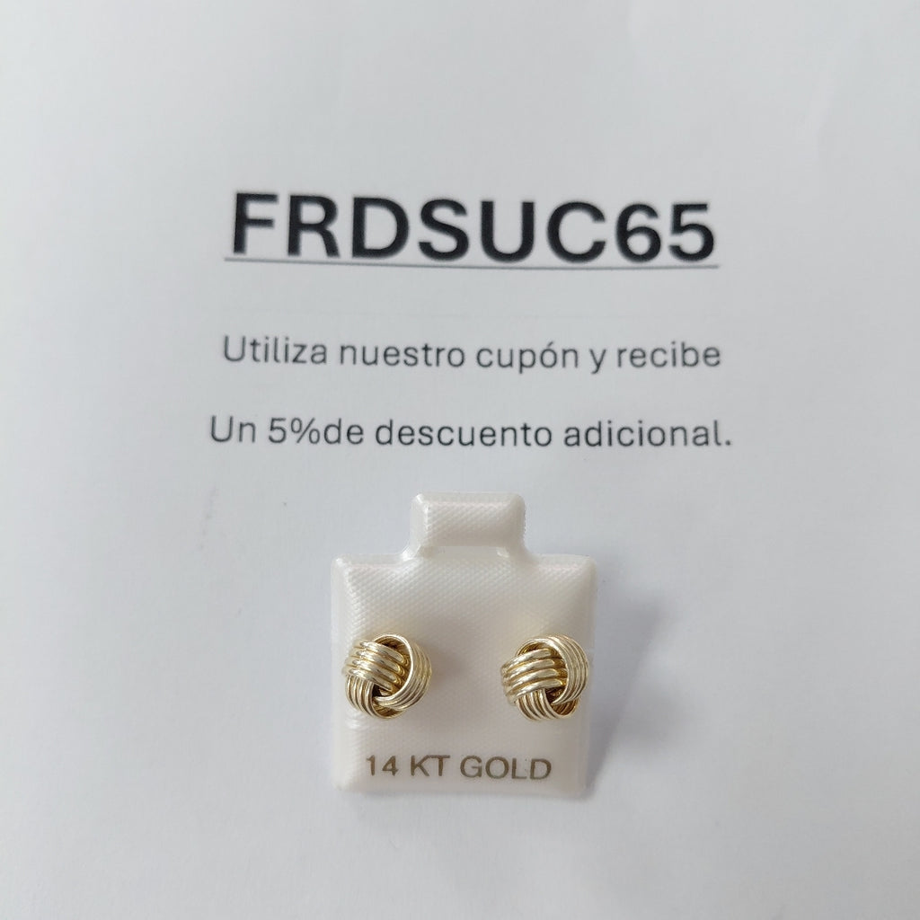 BROQUELES ORO 14K 1.6 (NUEVO)