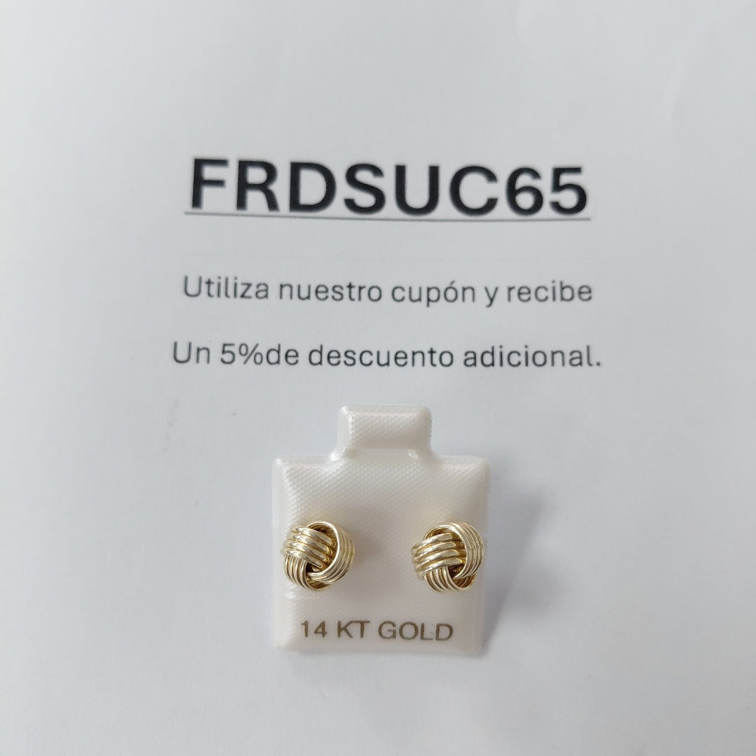 BROQUELES ORO 14K 1.6 (NUEVO)