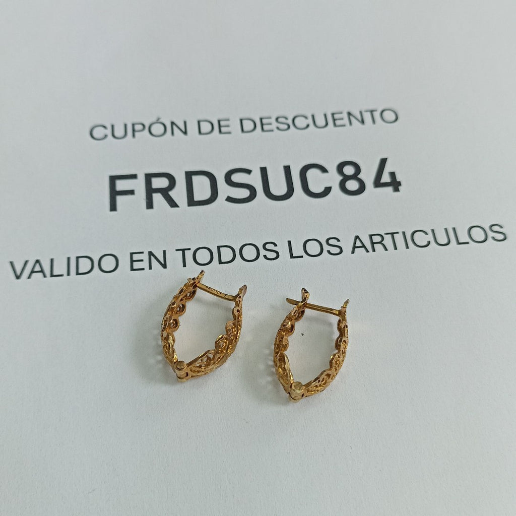 ARETES PAR ORO 10 K 3,50 GRMS (SEMINUEVO)