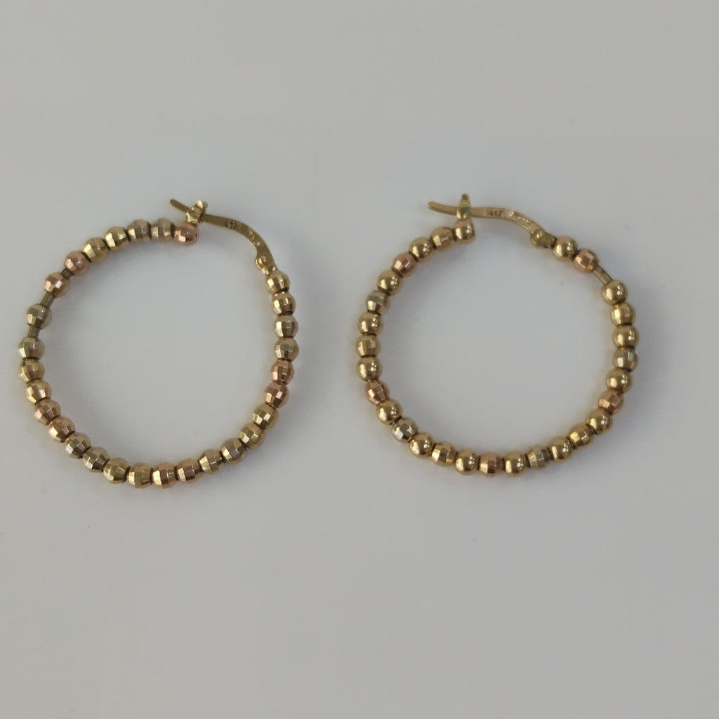ARRACADAS PAR ORO COMBINADO 10 K 4,90 GRMS (SEMINUEVO)