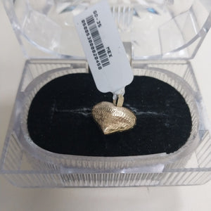 DIJE TEJIDO CORAZON LABRADO 14K 1.1 GR (NUEVO)