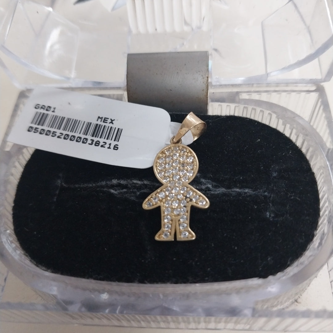DIJE NIÑO C CIRCONIAS 14K 1.2 GR (NUEVO)