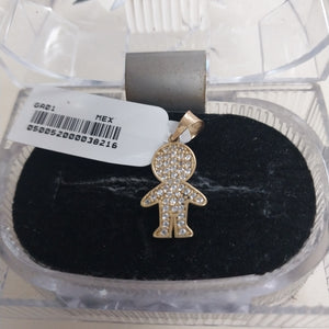 DIJE NIÑO C CIRCONIAS 14K 1.2 GR (NUEVO)