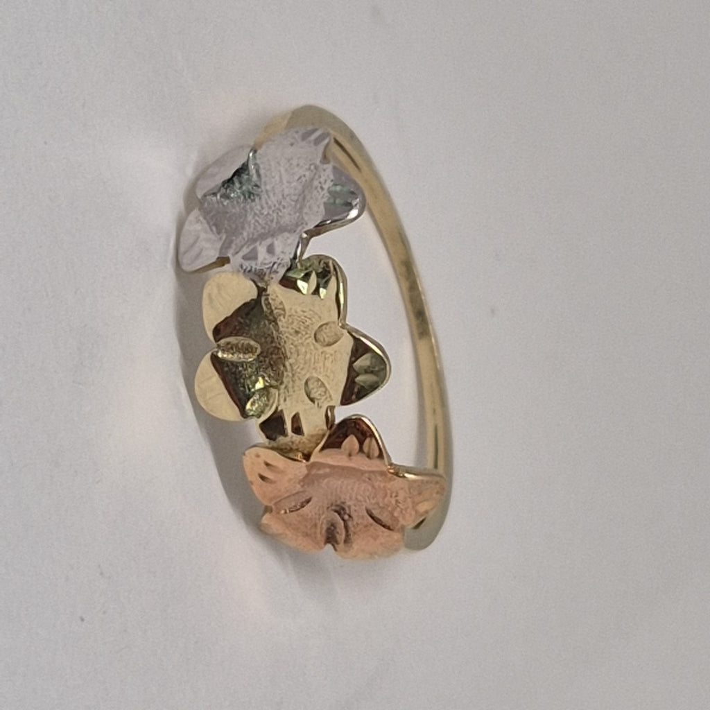 ANILLOS ANILLITO FIG FLORES 10K TALLA 7 1.3 GR (NUEVO)