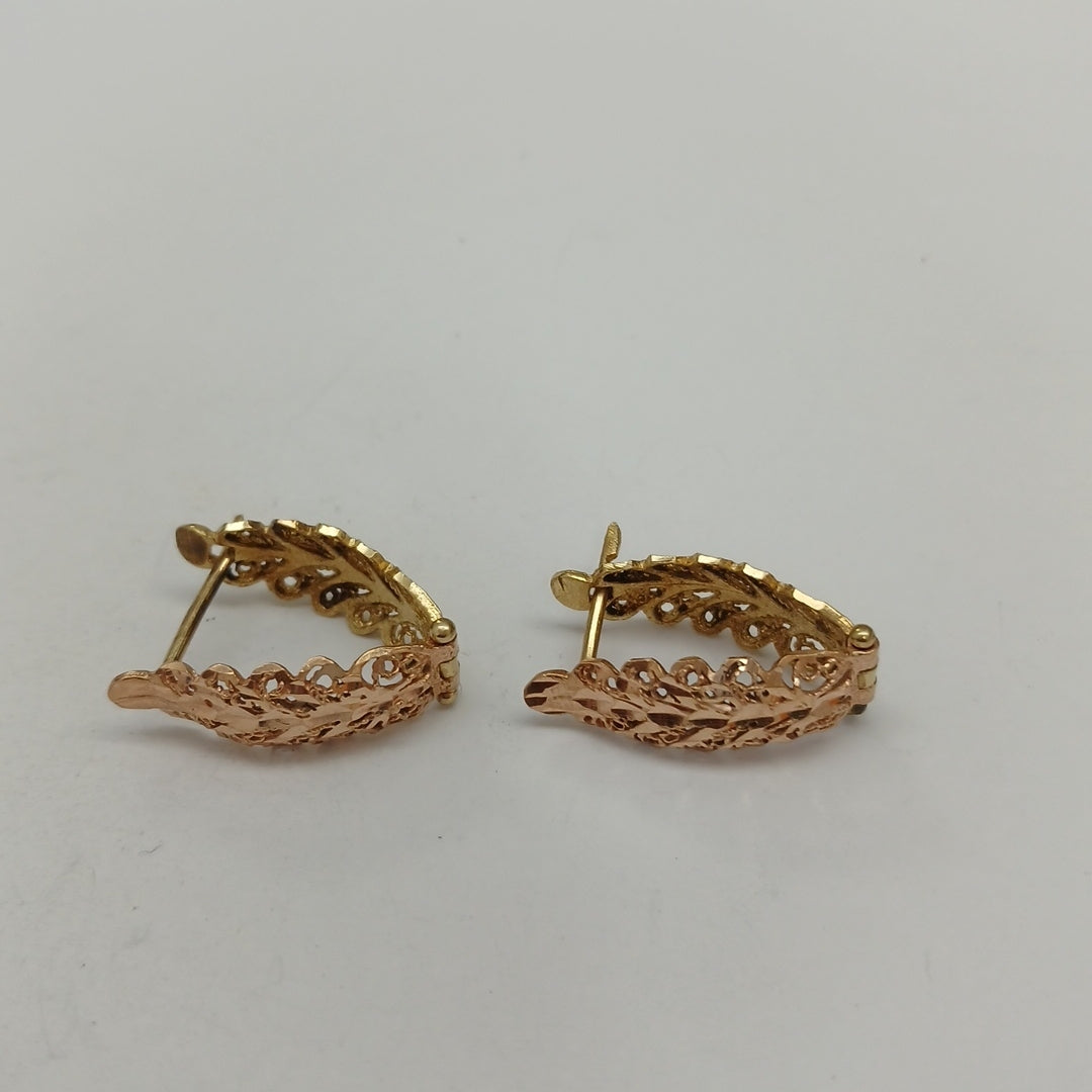 ARRACADAS PAR ORO 14 K 4.6 GRMS (SEMINUEVO)