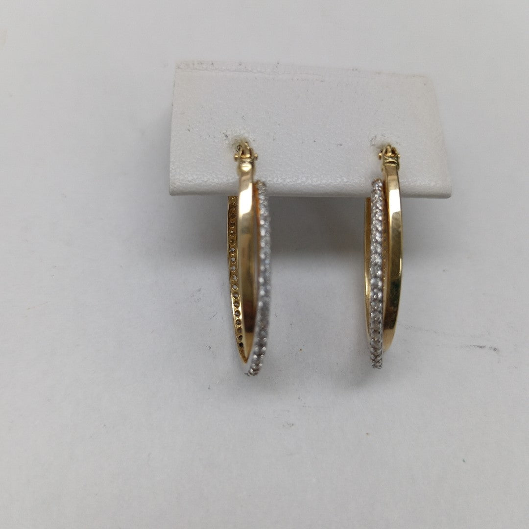 ARRACADAS PAR ORO, RODIADO 14 K 2.8 GRMS (SEMINUEVO)