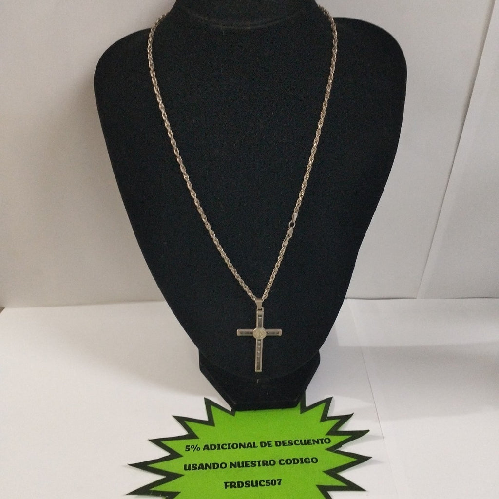 CADENA,CRUZ PLATA 17,10 GRMS (SEMINUEVO)