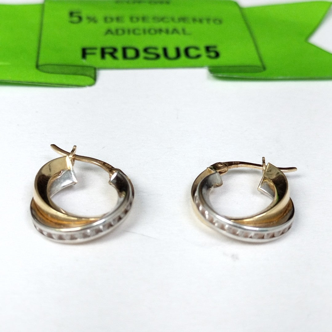 ARRACADAS PAR ORO 14 K 2.5 GRMS (SEMINUEVO)