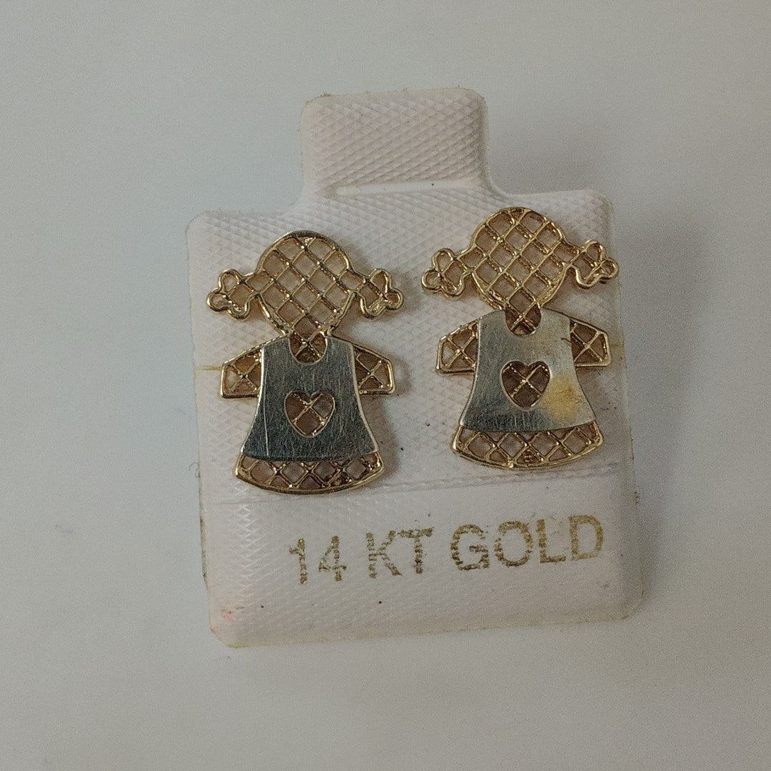 BROQUELES PAR ORO, ORO BLANCO 14 K 1.5 GRMS (SEMINUEVO)
