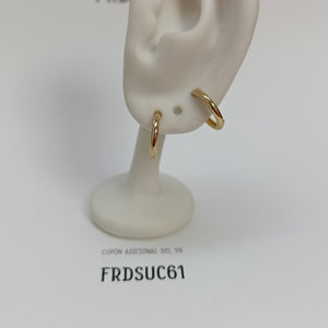 ARETES HUGGIES LISAS 14K 1.5 GR (NUEVO)