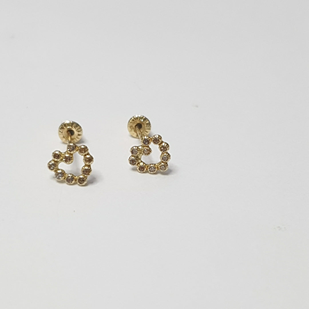 BROQUELES BROQUEL FIG CORAZON 14K 0.23 GR (NUEVO)