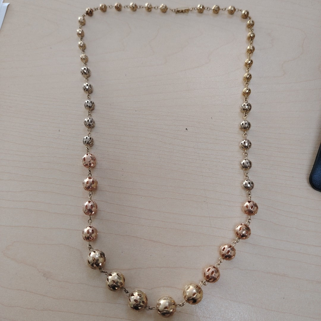 COLLAR ORO, ORO COMBINADO 14 K 36.4 GRMS (SEMINUEVO)