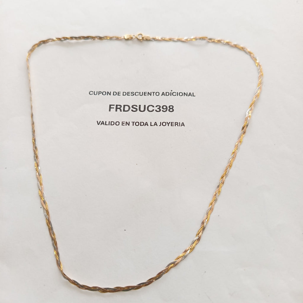 GARGANTILLA ORO, ORO COMBINADO 14 K 3.3 GRMS (SEMINUEVO)