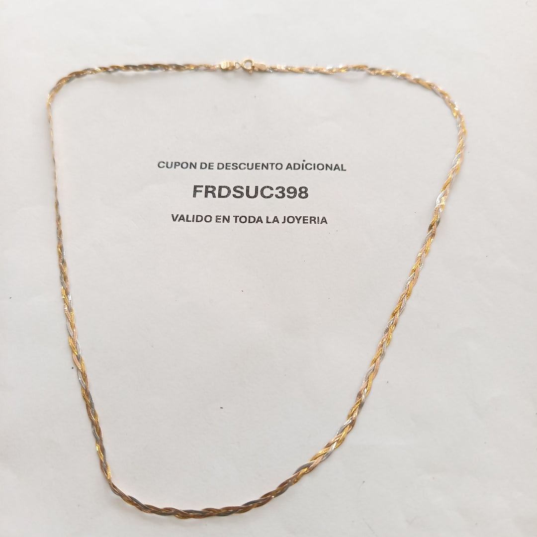 GARGANTILLA ORO, ORO COMBINADO 14 K 3.3 GRMS (SEMINUEVO)