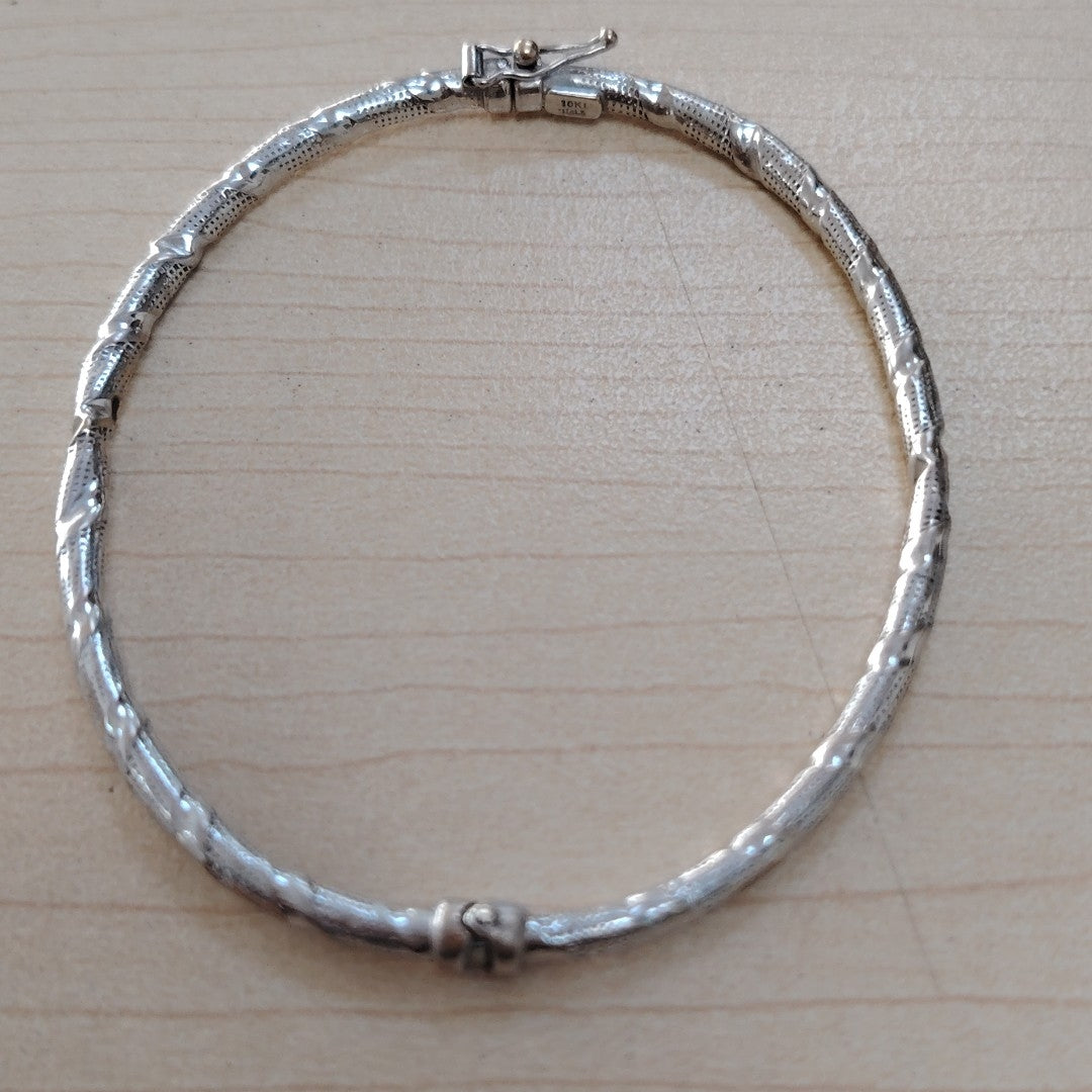PULSERA RIGIDA ORO BLANCO 10 K 3.3 GRMS (SEMINUEVO)