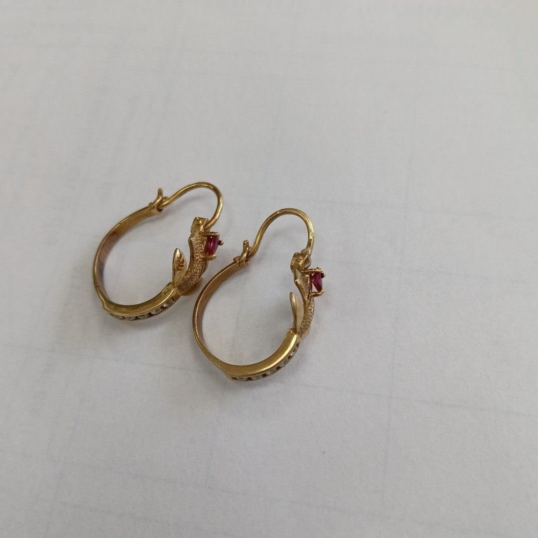 ARETES PAR, ARRACADAS PAR ORO 10 K 2.7 GRMS (SEMINUEVO)