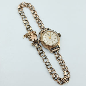 RELOJ CAJA ACERO PULSO ORO ORO 8 K 16.5 GRMS (SEMINUEVO)